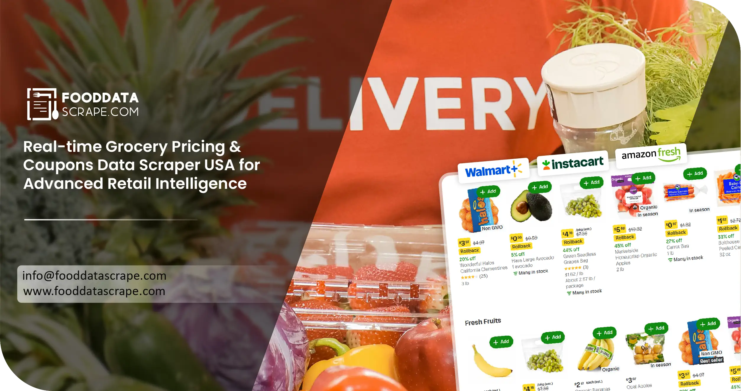 Real-time Grocery Delivery Price & Coupon USA